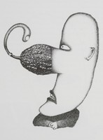 La Courge (nez), dessin publié dans<em> Linnéaments</em> de André Balthazar et Roland Breucker paru aux Editions Le Daily-Bul en 1997